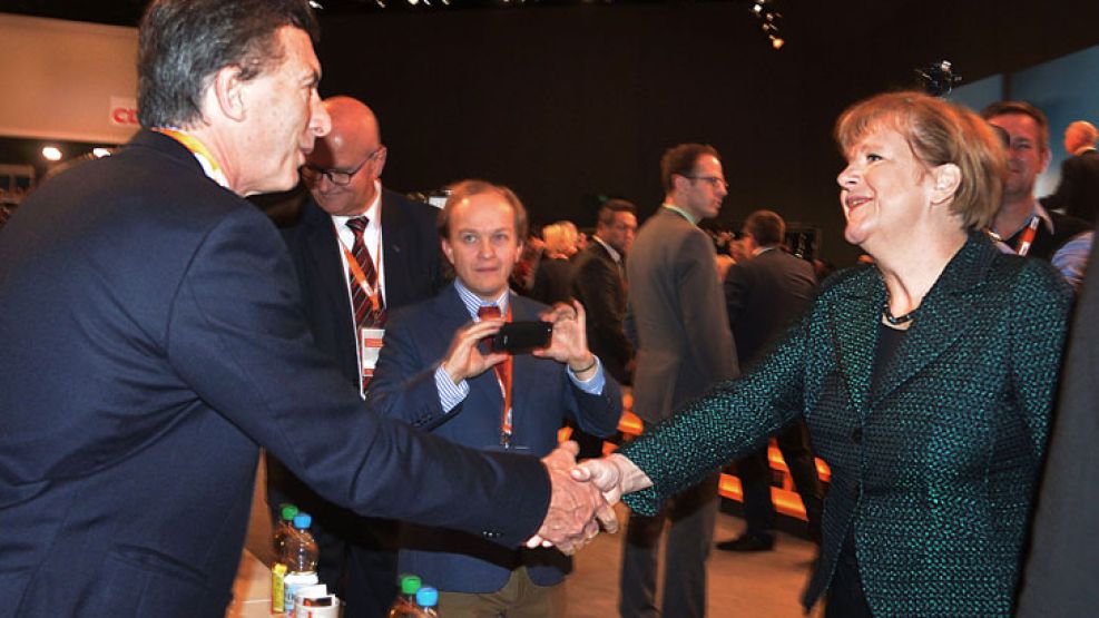 Mauricio Macri se reunió con Merkel en un Congreso realizado en Alemania en 2014.