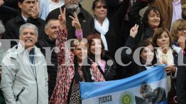 Los dirigentes K acompañaron a Cristina Fernández de Kirchner en Comodoro Py.