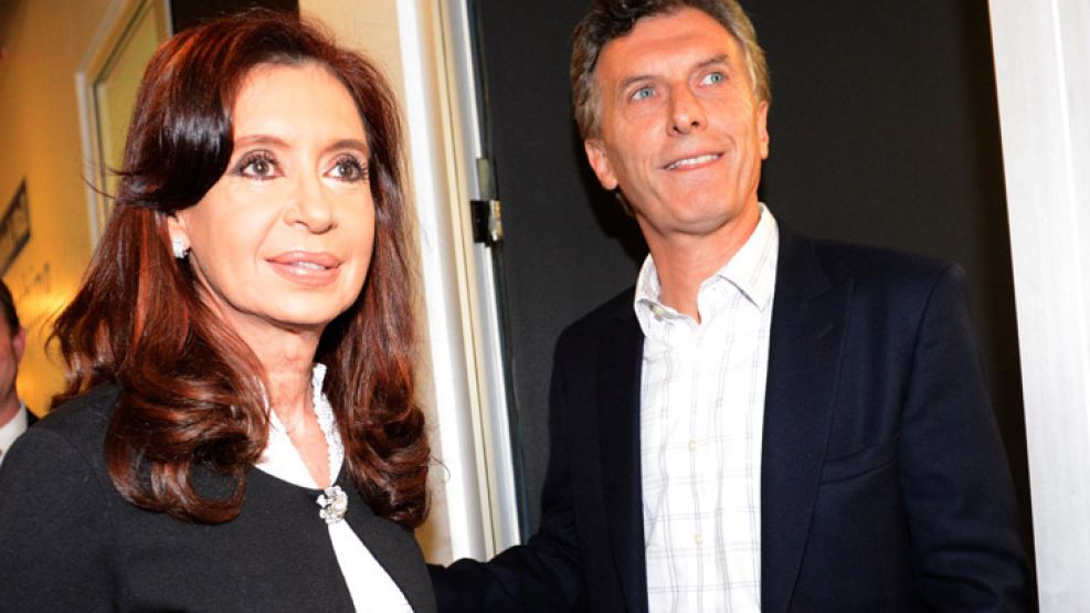 Cristina Fernández de Kirchner y Mauricio Macri.