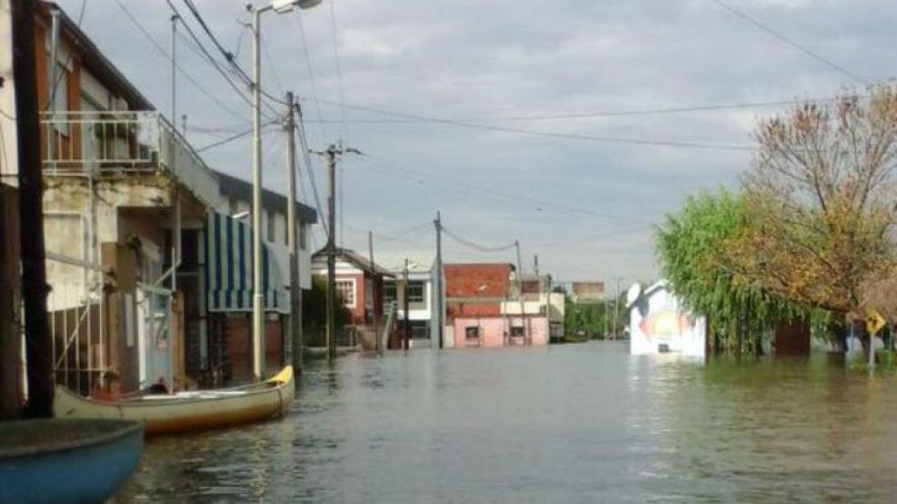 Villa Paranacito, una de las localidades más afectadas por las lluvias.