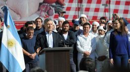 "Trabajamos juntos en lo que suma", pidió Macri durante el acto en Cresta Roja.