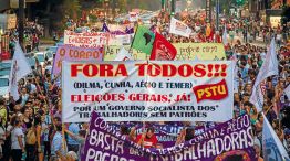 Hartazgo. El eslogan “Fora todos eles” debutó este mes en protestas en San Pablo y Río de Janeiro. Expresa un sentimiento extendido de repudio contra toda la dirigencia política. 