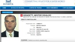Aún se puede encontrar la ficha de Grindetti en la sección de "Más buscados" de Interpol.