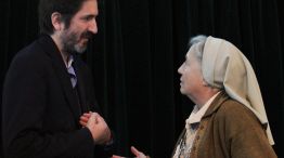 ROSARIO. Ayer junto a la monja Martha Pelloni, en el Congreso Antimafia. Compartieron el panel.