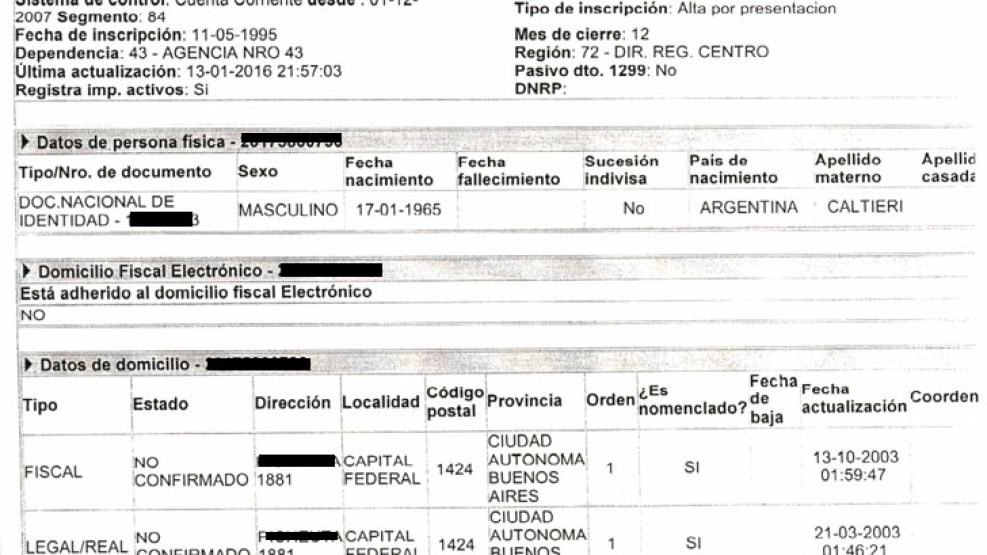 Los documentos a los que accedió Perfil.com que demuestran el aumento patrimonial.