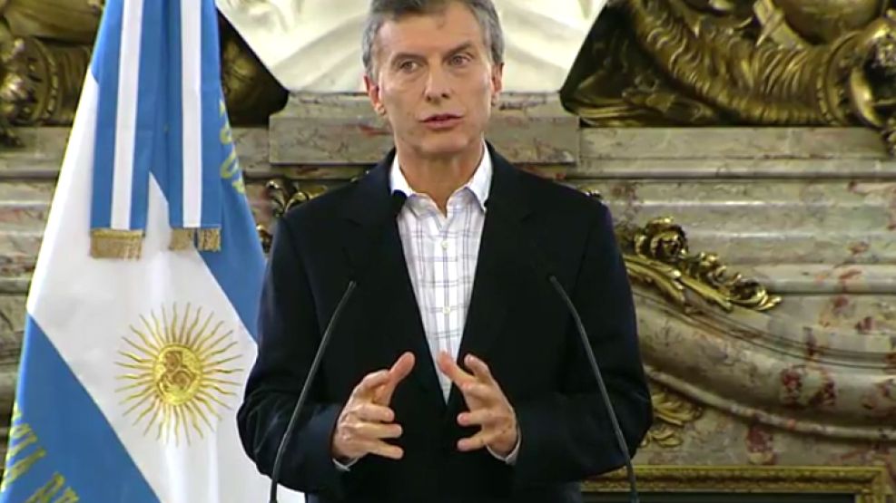 El presidente Mauricio Macri.