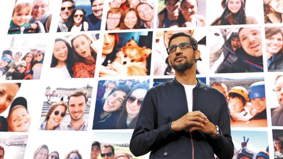 Presentacion. El CEO de Google, Sundar Pichai, durante el encuentro de desarrolladores.