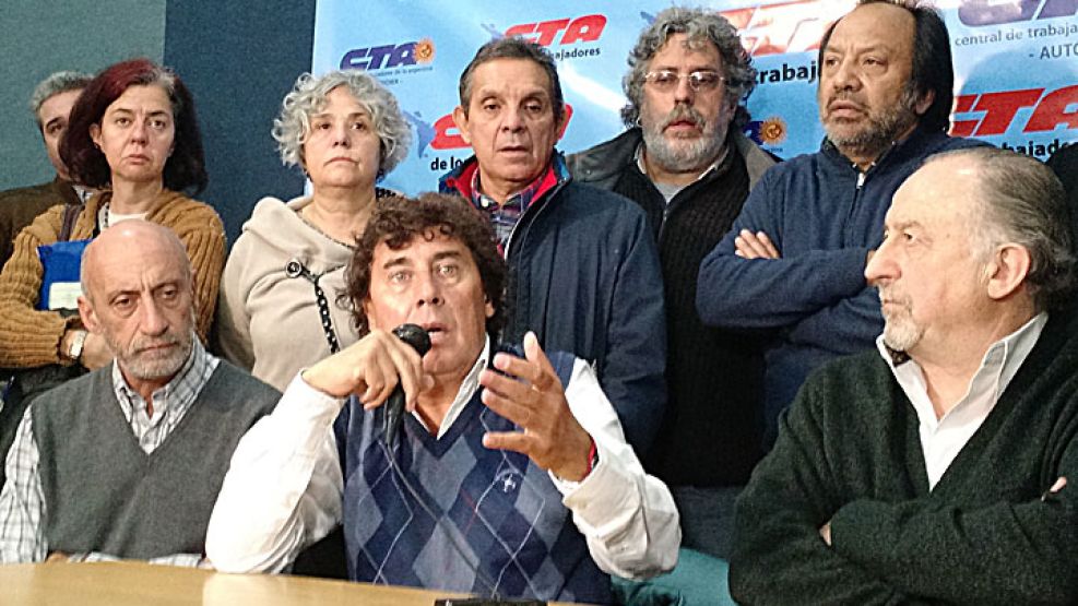 Críticas. Pablo Micheli (CTA) lamentó las ausencias de las CGT que encabezan Luis Barrionuevo y Antonio Caló.