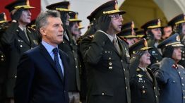 Macri, durante su discurso en el Día del Ejército.