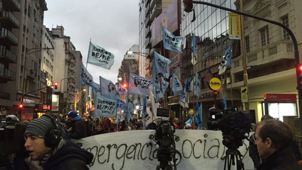 Uno de los piquetes: Corrientes y Callao.