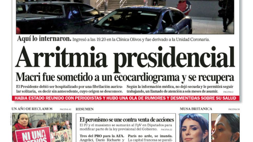 Tapa de Diario Perfil del 4 de junio de 2016<br>
