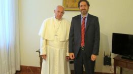 El Papa Francisco y Sebastián Casanello, tras el extenso encuentro que mantuvieron en el Vaticano.