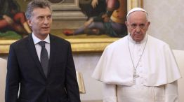 El papa Francisco junto al presidente Mauricio Macri.