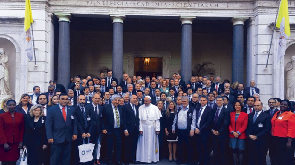 Comitiva. Jueces argentinos con el papa Francisco.