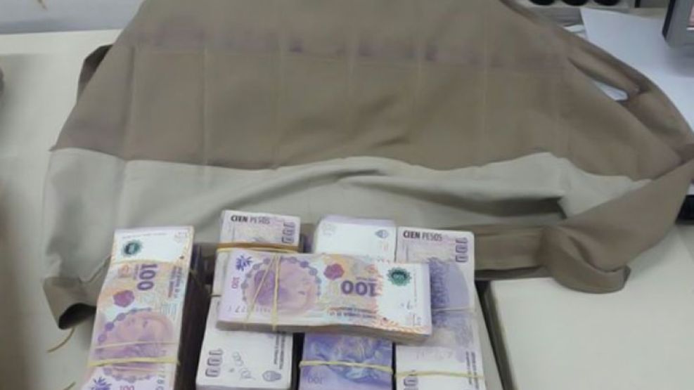 Los billetes secuestrados durante el operativo