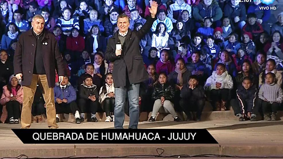 Conmemoración. Desde Humahuaca, el Presidente brindó su primer discurso por el Bicentenario.