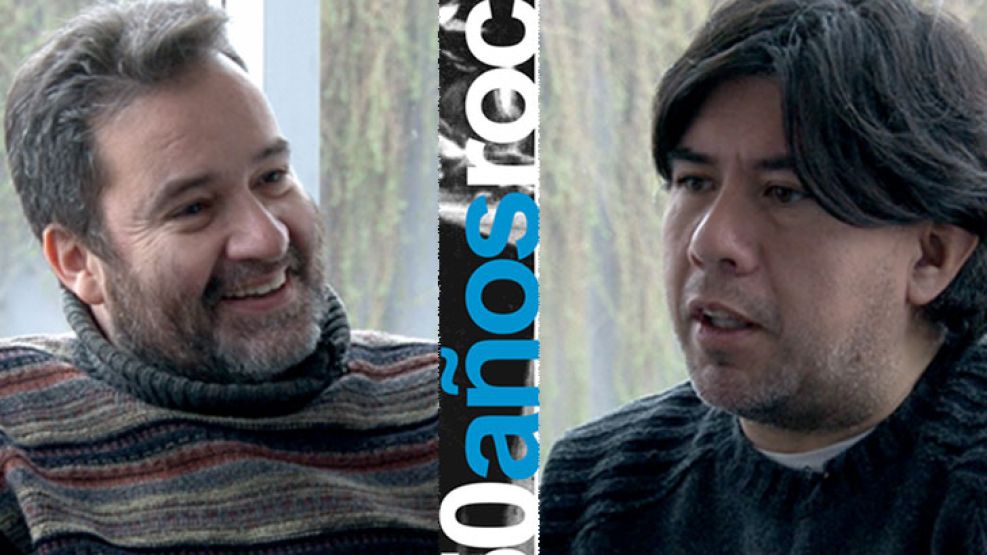 Miguel Dente y Daniel Gaguine, dos de los autores de "50 años rock".