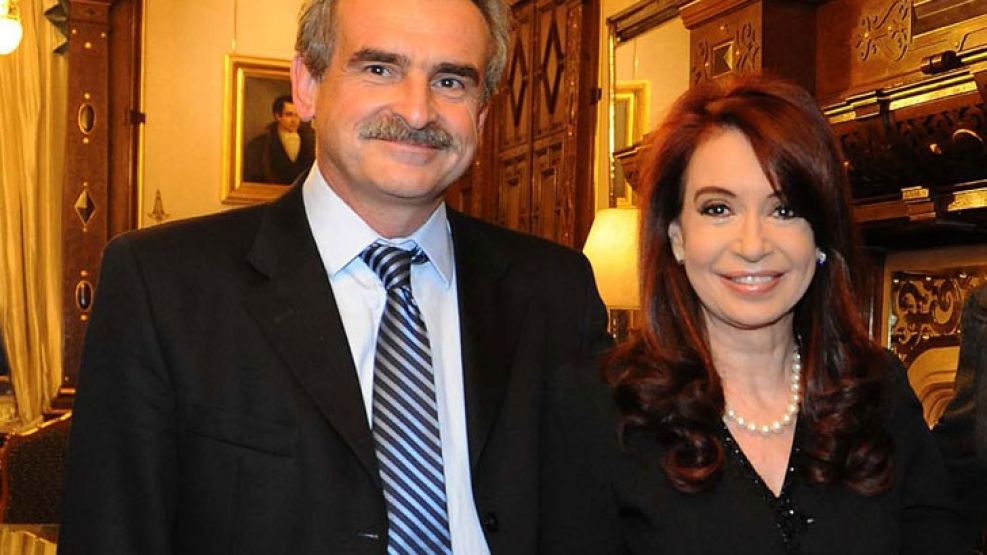 Agustín Rossi y Cristina Kirchner, en 2013.