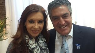 Gregorio Dalbón, junto a su clienta Cristina Fernández Kirchner.