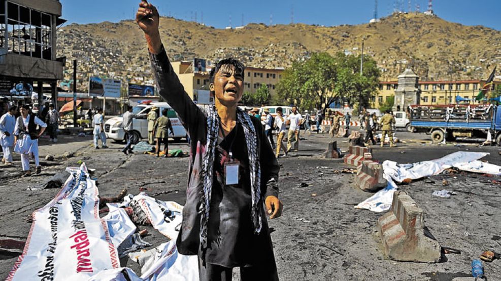 Dolor. Los terroristas suicidas se infiltraron en una manifestación pacífica de la comunidad hazara.