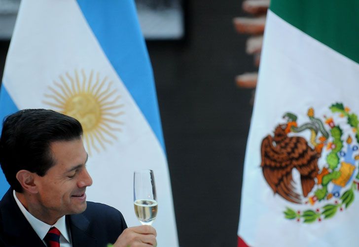 El presidente Mauricio Macri recibió en la Casa Rosada su par mexicano, Enrique Peña Nieto.