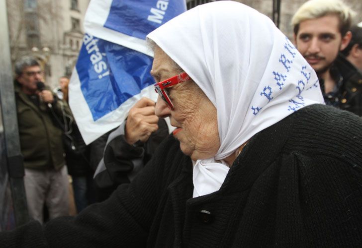 Hebe de Bonafini en Plaza de Mayo