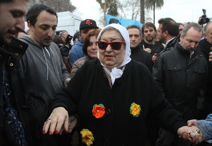 Hebe de Bonafini en Plaza de Mayo