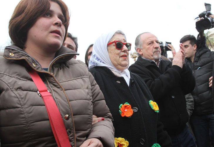 Hebe de Bonafini en Plaza de Mayo