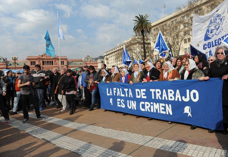 Hebe de Bonafini en plaza de mayo