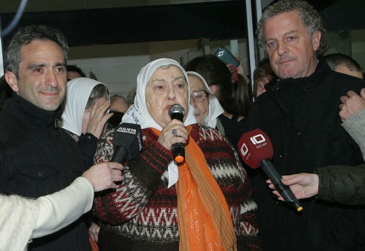 Bonafini en Mar del Plata realizó un breve discurso porque se quedó "sin voz".