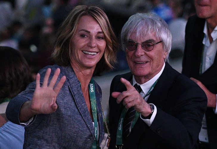  La famosa gimnasta rumana Nadia Comaneci y Bernie Ecclestone.