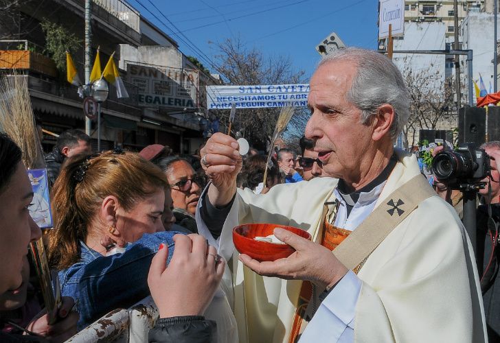 Mario Poli, en la fiesta de San Cayetano