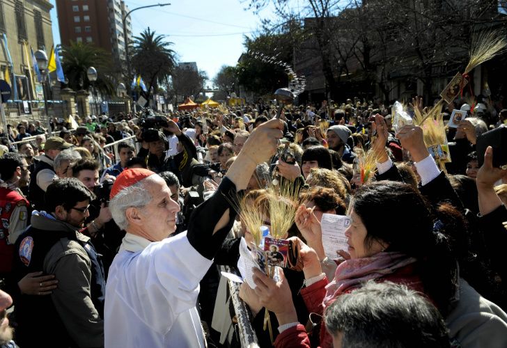 Mario Poli, en la fiesta de San Cayetano