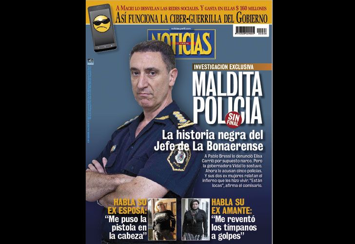 Las declaraciones de las ex de Bressi son parte de una investigación sobre la “maldita policía” que la revista Noticias publicó en su edición de esta semana.