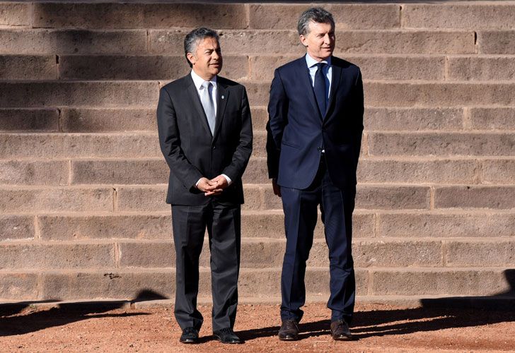 Macri en la ciudad de Mendoza en el acto central por el 166º aniversario del fallecimiento del general José de San Martín. 