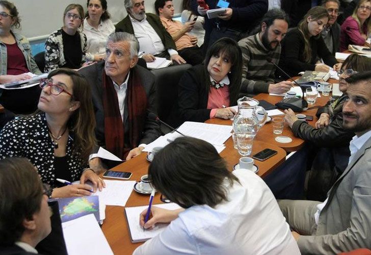 Gioja ayer en Diputados durante la presentación de Aranguren.