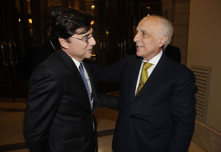 Carlos Bulgheroni junto al CEO de la Editorial Perfil, Jorge Fontevecchia. 