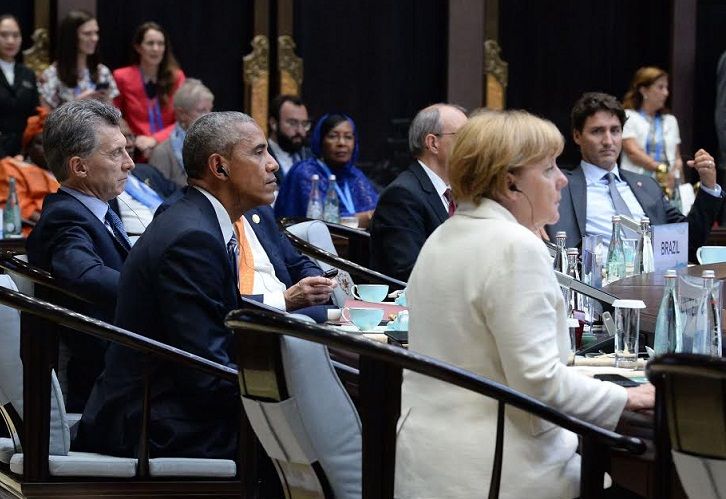 Durante su participación en la Cumbre del G20, que se realiza en Hangzhou, China, el presidente Mauricio Macri compartió con líderes mundiales como Barack Obama y Angela Merkel.