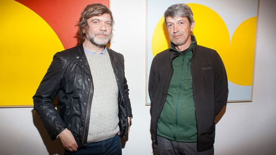 Los artistas Beto De Volder y Andrés Sobrino.