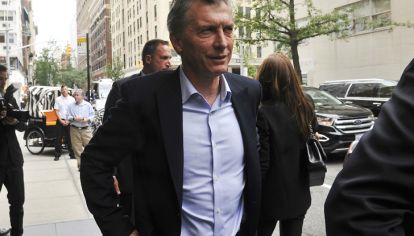 Macri, en su llegada a Estados Unidos.