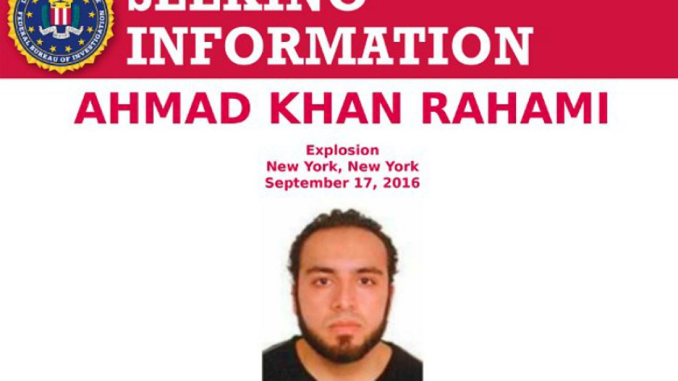 Ahmad Khan Rahami, el sospechoso buscado por el FBI.