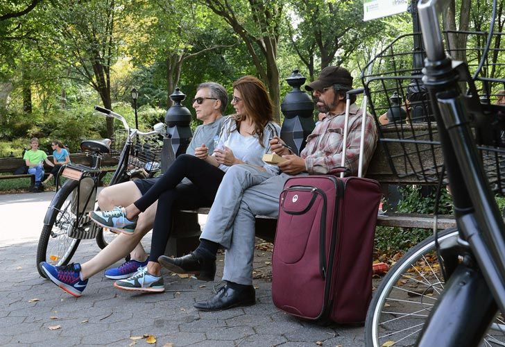 Macri y su esposa pasearon en bicicleta por el Central Park.