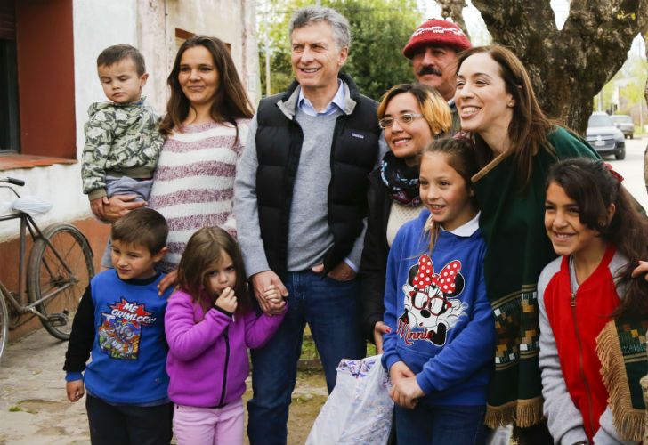 Macri y Vidal recorrieron General Las Heras. Volvió Antonia a las recorridas políticas.