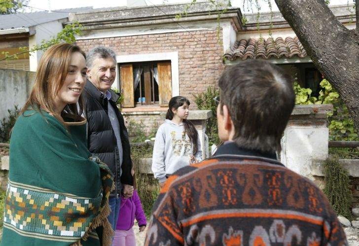 Macri y Vidal recorrieron General Las Heras. Volvió Antonia a las recorridas políticas.