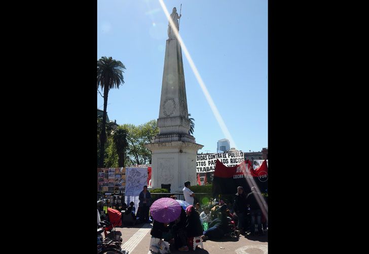 Acampe en Plaza de Mayo