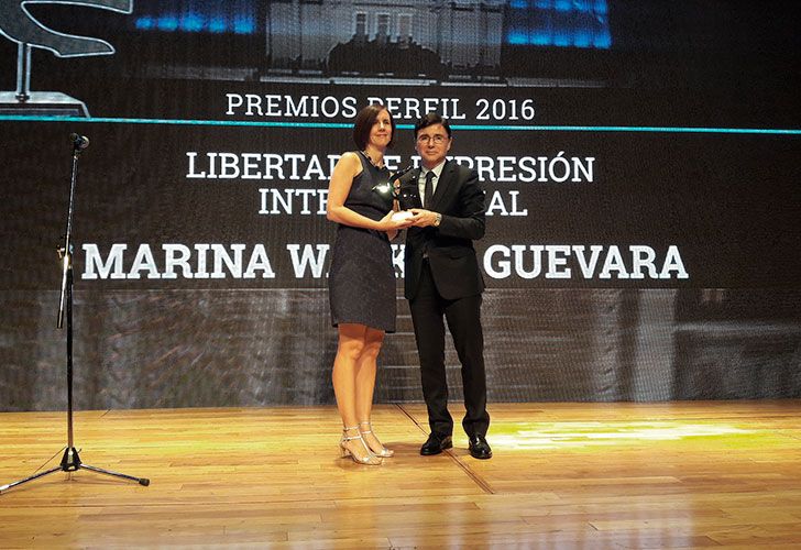 Marina Walker Guevara, ganadora del Premio Perfil a la Libertad de Expresión Internacional.