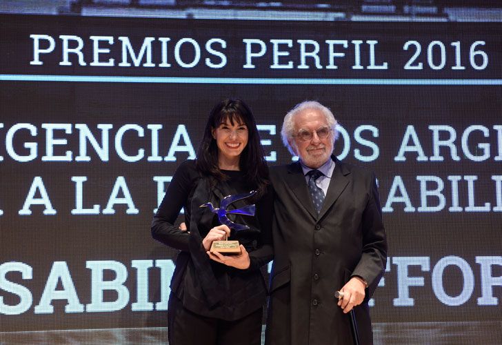 Sabina Zaffora en los Premios Perfil