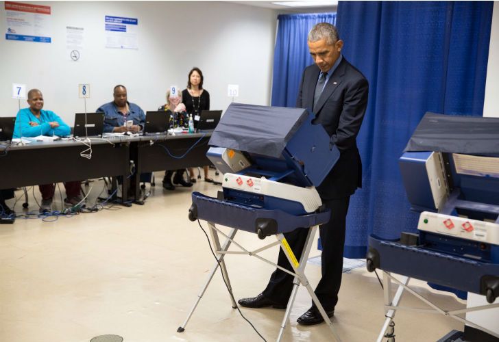 Barack Obama votó por adelantado.