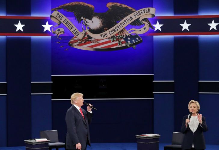 Hillary Clinton y Donald Trump se enfrentan en el segundo debate. 