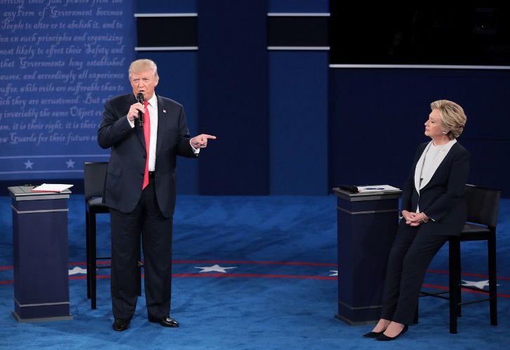 Hillary Clinton y Donald Trump se enfrentan en el segundo debate. 